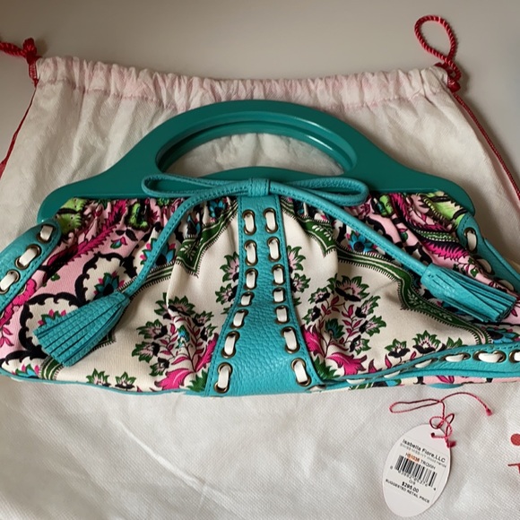 Isabella Fiore Swiss Miss Wood Handle Frame bag - Picture 6 of 16